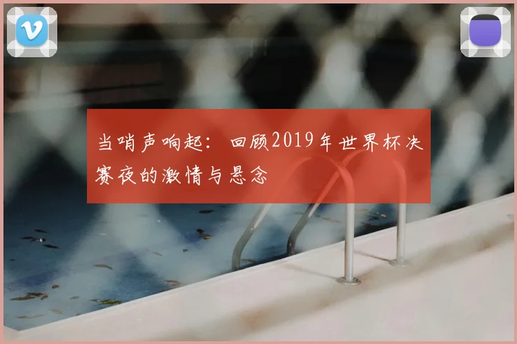 当哨声响起：回顾2019年世界杯决赛夜的激情与悬念
