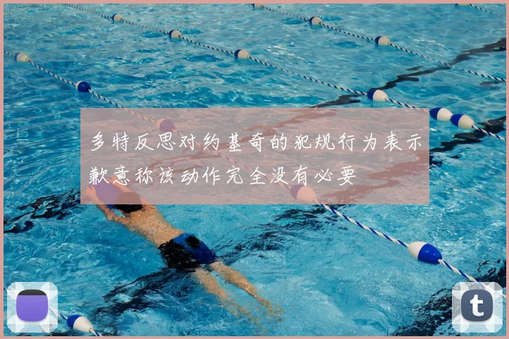 多特反思对约基奇的犯规行为表示歉意称该动作完全没有必要