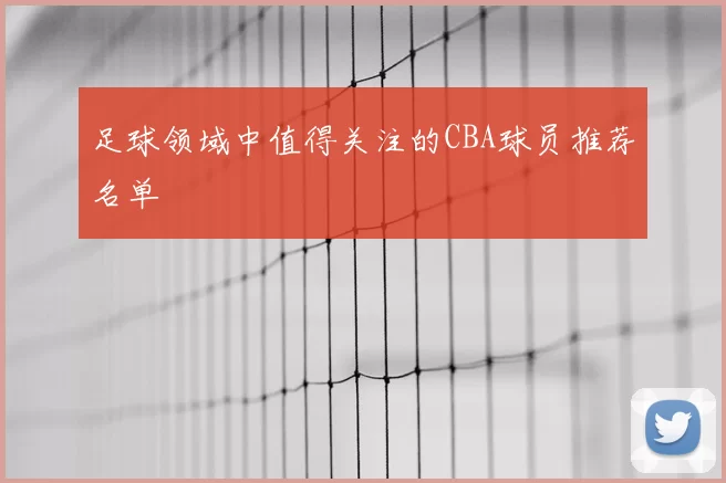 足球领域中值得关注的CBA球员推荐名单