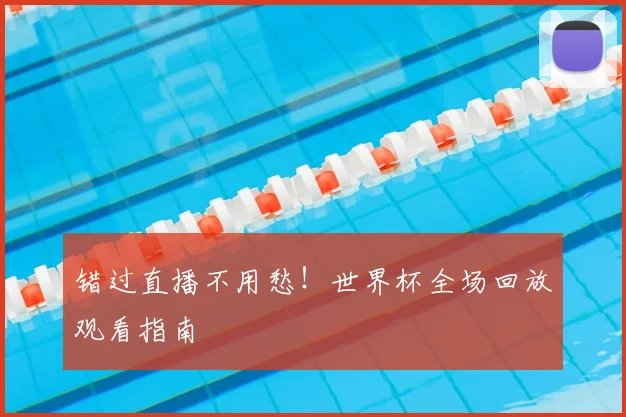 错过直播不用愁!世界杯全场回放观看指南